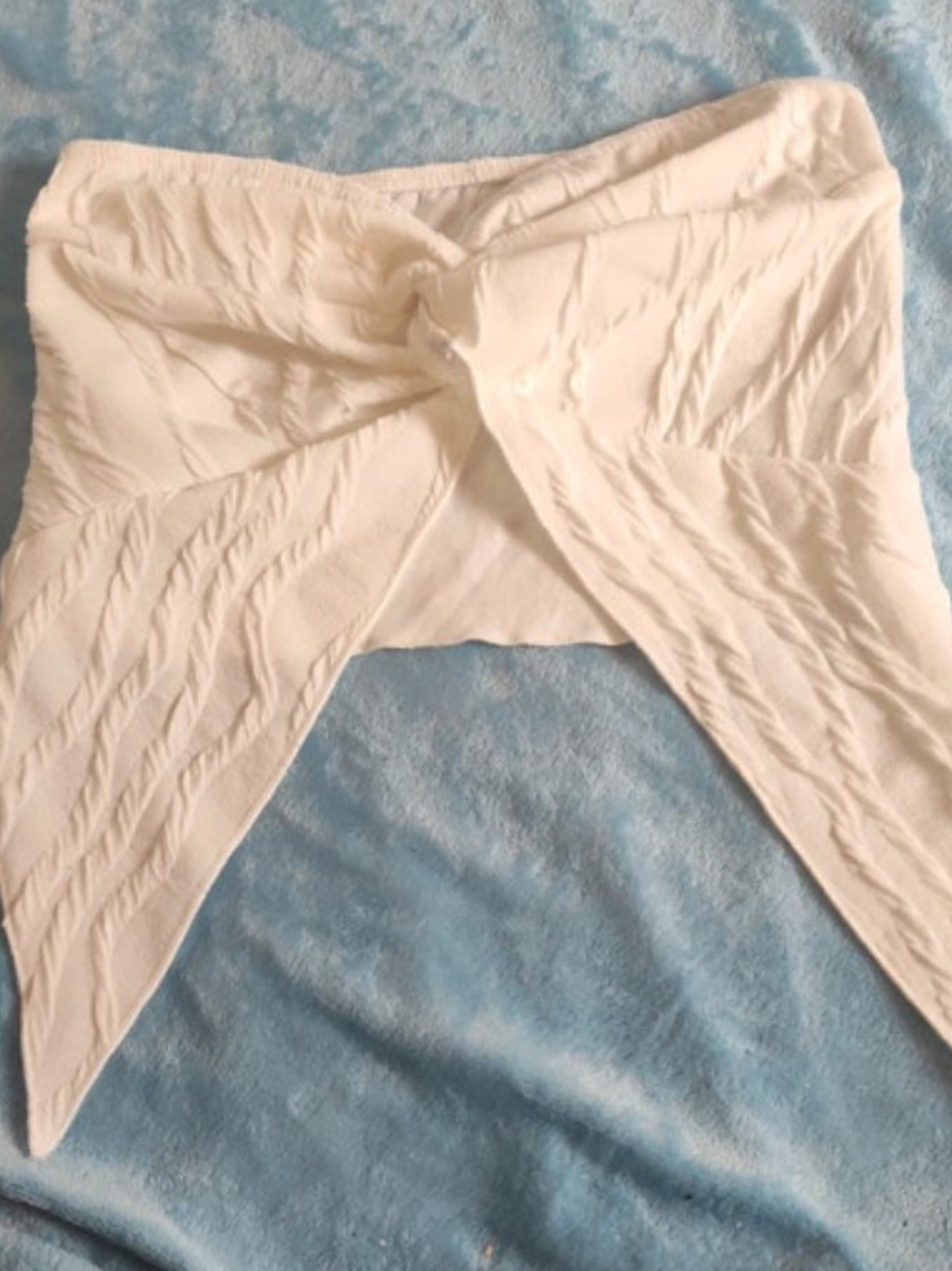SHEIN White Twist-Front Swim Sarong